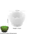 Molde de silicona blanco para cuenco con relieve facetado y borde ondulado con muestra verde - Estilo 2 Cuenco en Relieve