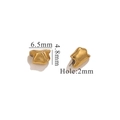 Gold baroque irregular spacer beads for DIY jewelry with 6.5mm width and 2mm hole - Style J / 6.5x4.8mm / Gold