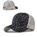 Berretto da baseball da donna con stampa graffiti e rete per coda di cavallo - Regolabile / Base Nera Mesh Beige Stampa Graffiti