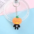 Halloween Kürbis Skelett Schlüsselanhänger aus weichem PVC für Taschen und Schlüssel - 4#-Kürbis Skelett