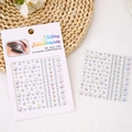 Estrás y perlas adhesivos 3D con estrellas de colores y formas redondas para la cara DIY - Pegatinas de Flores AB Faciales