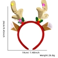 Serre-tête de Noël à LED avec bois de renne dorés et détails de houx rouges - Longues Cornes Oreilles de Chat