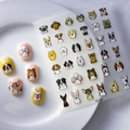 Adesivi per unghie 3D a rilievo con disegni di cuccioli, Corgi e Bulldog francese - Serie di Molteplici Razze Canine (TS-165)