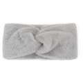 Fascia incrociata in ecopelliccia grigio chiaro con morbida texture per calore invernale - Grigio chiaro