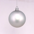 Single silver matte Christmas ball ornament with hanging string for tree decoration - 2cm / Silver Matte (No Cap/String)