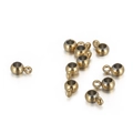18K vergoldete Edelstahl-Abstandsperlen mit Ösen für die Schmuckherstellung - 4mm Gold (10er Pack)