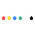 Set of 6 interconnected acrylic paint pots featuring essential red blue yellow green black and white - 2ml 6 Colors Style A Single Strip