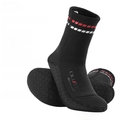 Professional 3mm black neoprene diving socks with anti-slip reinforced toe and soccer pattern sole - Black Bw3036-b / M (size 38-39)
