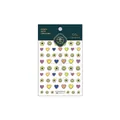 3D embossed nail stickers TS-1335 with colorful flowers and yellow smiley faces - TS-1335 Smiley Flower New Embossed (TS-1335)