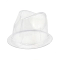 Transparenter Hutständer aus PVC zur Formbewahrung von Filzhüten und Strohhüten - Fedora-Stil / Transparent