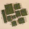 Vintage green jewelry gift boxes with gold leaf patterns and decorative Best Wishes ribbons - 5x5x3.5cm