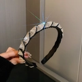 Serre-tête noir chic avec strass argentés scintillants pour femmes accessoire de cheveux - 22# Serre-tête Complet Strass Noir Argenté