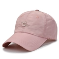 Cappellino da baseball traspirante in mesh con ricamo C in finitura malva - Regolabile / Rosa