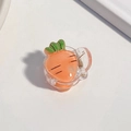 Cute carrot shaped acetate hair claw clip for girls with orange resin finish - Style 11 Carrot Claw Clip