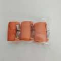 Three orange stainless steel egg shell openers packed in transparent plastic bag - 3pcs Pack/Bagged / Orange