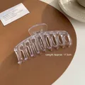 Large transparent acrylic shark hair claw clip for women minimalist hair accessories - 1# Longbone Transparent Claw Clip