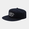 Casquette militaire bleu marine à sommet plat avec broderie S flamme pour style urbain - Réglable / Bleu marine