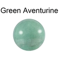 Polished green aventurine crystal sphere 16mm for feng shui decor on white background - Green Aventurine