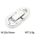 Fermoir bijoux en acier inoxydable argenté 22x10mm pour colliers et bracelets diy - Style Moyen (KLJ7900-Z) / 22x10mm