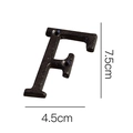Lettera F in ghisa nera per numero civico fai da te decorativo altezza 7,5 cm - Lettera in Ghisa-F