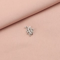 Detailed macro view of silver stainless steel grape pendant base for DIY jewelry making - Grape Base (6#)
