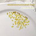 Mini mixed yellow rhinestones for nail art in various geometric shapes, 100 pieces - Approx. 100 Pcs / Crystal Yellow