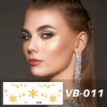 Golden snowflake metallic freckle face tattoos, waterproof temporary tattoo for makeup - Snowflake Pattern (VB-011)