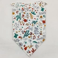 Floral pet bandana with colorful plant prints on white fabric for dogs and cats - L / Pattern 25/Colorful Acorn Floral
