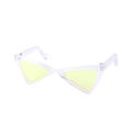 Pet sunglasses with transparent frame and yellow triangle lenses for cats and small dogs - Triangle Style Yellow