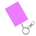 Porte-clés rectangulaire magenta avec anneau en argent pour la sécurité et décoration - Purple finger tiger lobster clasp (blocked, need to see the picture and ask customer service) / Emballage Individuel