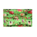 Elastic wide headband with green festive Christmas patterns including red ribbons and bells - L4-Green Bell Candle