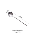 Polished 304 stainless steel dessert spoon with 18.3cm length and mirror finish - Dessert Spoon