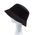 Bob noir pour femmes avec strass étincelants dans un style de mode moderne Y2K - Ajustable (55-59 cm) / Noir/Zircone Noir