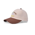Kids' baseball cap in beige and brown with colorful rabbit embroidery and LE MI lettering - Patchwork Beige Brown (1163)