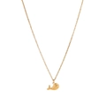 Elegant gold whale pendant necklace with a small sparkling crystal for women - Whale Necklace / Gold