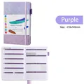 Purple glitter weekly planner notebook A5 size with elastic closure and pen loop - Single / Purple