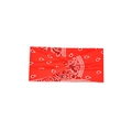 Red paisley print knotted headband for women made of elastic fabric for sports and yoga - 18#