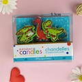 5-piece colorful dinosaur birthday candle set in PVC box for kids cake decoration - Colorful Dinosaur