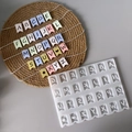 Alphabet and shape silicone mold for DIY resin beads and bunting pendants - Flag Bunting Alphabet Style / 26 Alphabet Flags