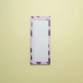 Magnetic tear-off checklist notepad with purple berry pattern and checkboxes for tasks - Grapes