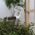 Clear mushroom shaped glass automatic self-watering globe for potted plants 7cm x 26cm - Mushroom Shape