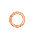 Anello a molla rotondo oro rosa connettore in lega per portachiavi e borse DIY - Motivo pneumatico / Arancione Chiaro