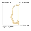 Spilla minimalista silhouette viso dorata con accento di diamante e dimensioni - Oro