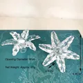 Clear snowflake flower crystal accessory for Christmas tree lights with 8mm inner hole - Large Christmas Flower (8mm Socket)