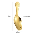 Golden 304 stainless steel teaspoon with royal crown handle 11cm 25g measure scoop - 11cm / Gold