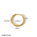 Technische Zeichnung der Gold-Creolen mit 22,2 mm Durchmesser und 4,2 g Gewichtsangaben - 22.2mm Rohrstärke 2.4mm Goldener Reif (TE6018-25-22)