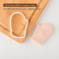 Christmas glove shaped cookie cutter 3D plastic mold for baking fondant 5x7.5cm size - Christmas Mittens - Cutter