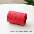 Rotolo di nastro in carta rafia rossa 100m per confezioni regalo di Natale - Rosso (100m/rotolo)
