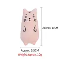 Pink plush cat toy pendant with dimensions 11cm by 5.5cm weighing 10g for pets - Cat