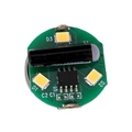 Miniature circular LED PCB module with white LEDs and vibration sensor for DIY lamps - LED Lamp Base